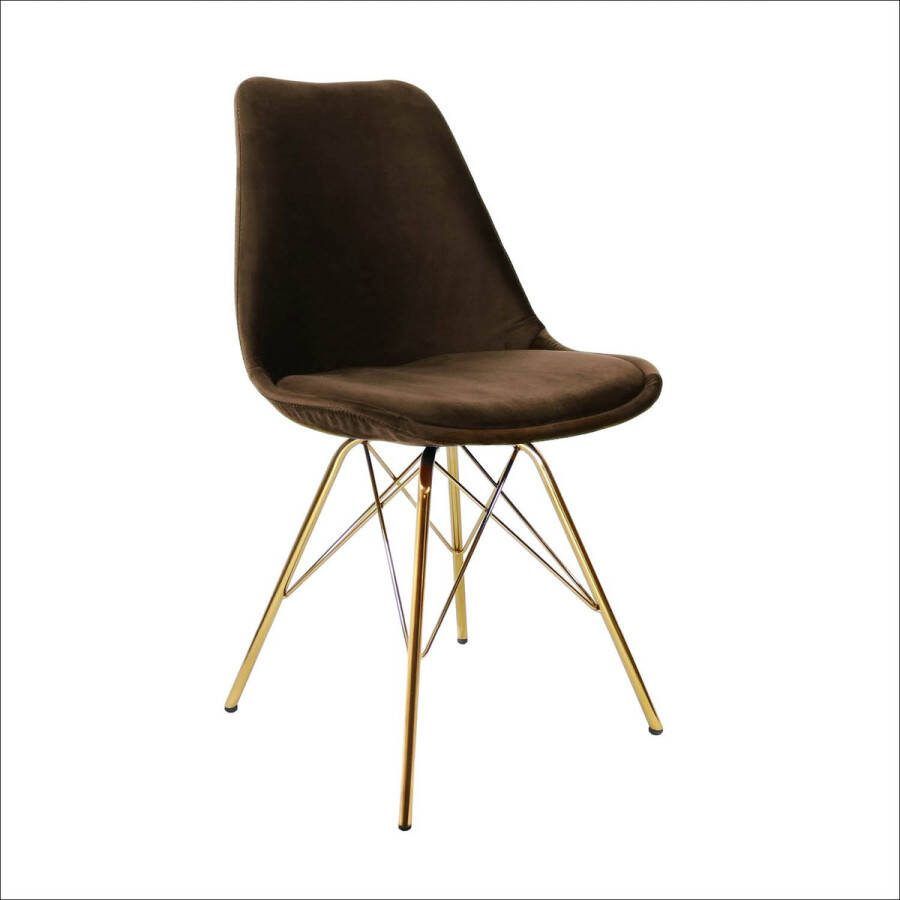 Kick Collection Kick kuipstoel Velvet Koffiebruin
