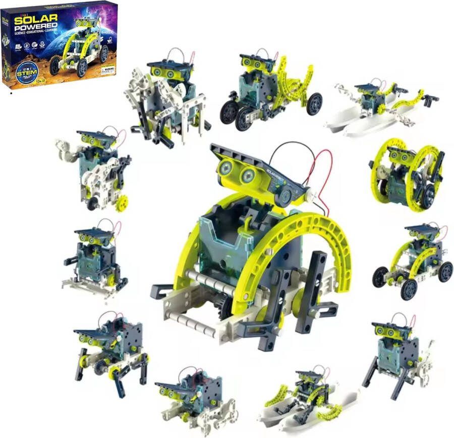 Kiddel 12-in-1 zonne-energie Solar Robot bouwpakket volwassenen & kinderen bouwset STEM educatief speelgoed