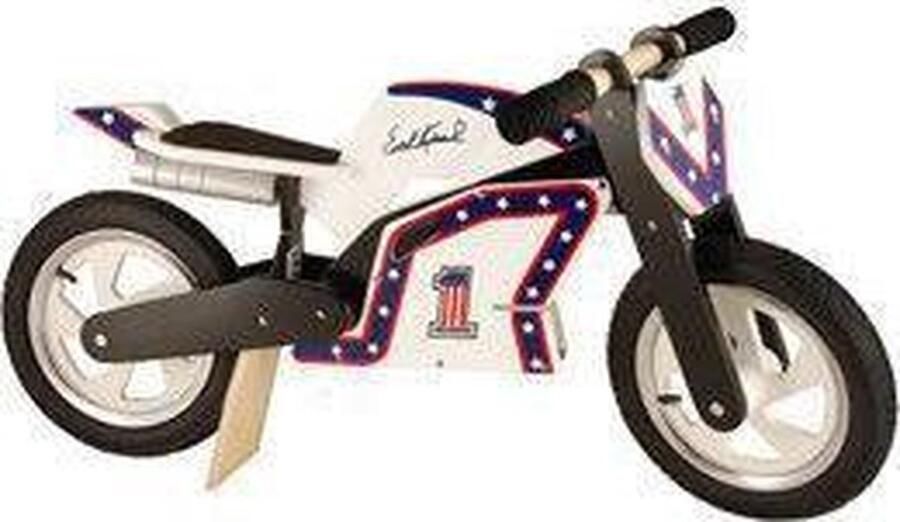 Kiddimoto Superbike Houten Loopmotor Evel Knievel official