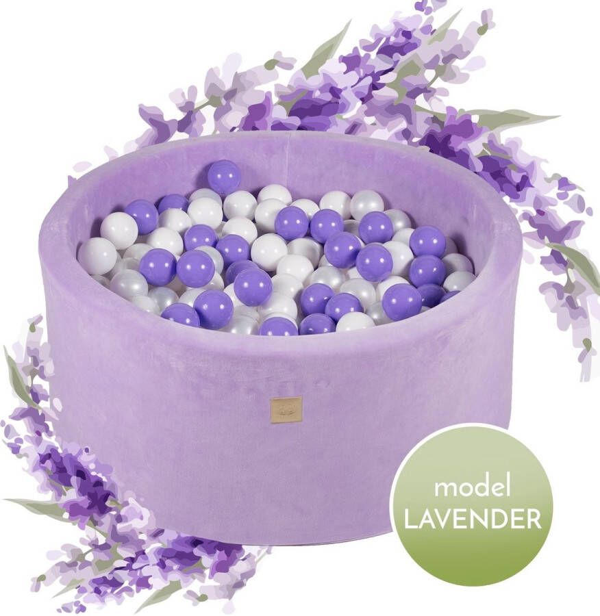 Kiddo Match Ballenbak fluweel 40cm Lavendel Set Ballen inbegrepen Vaderdag cadeau