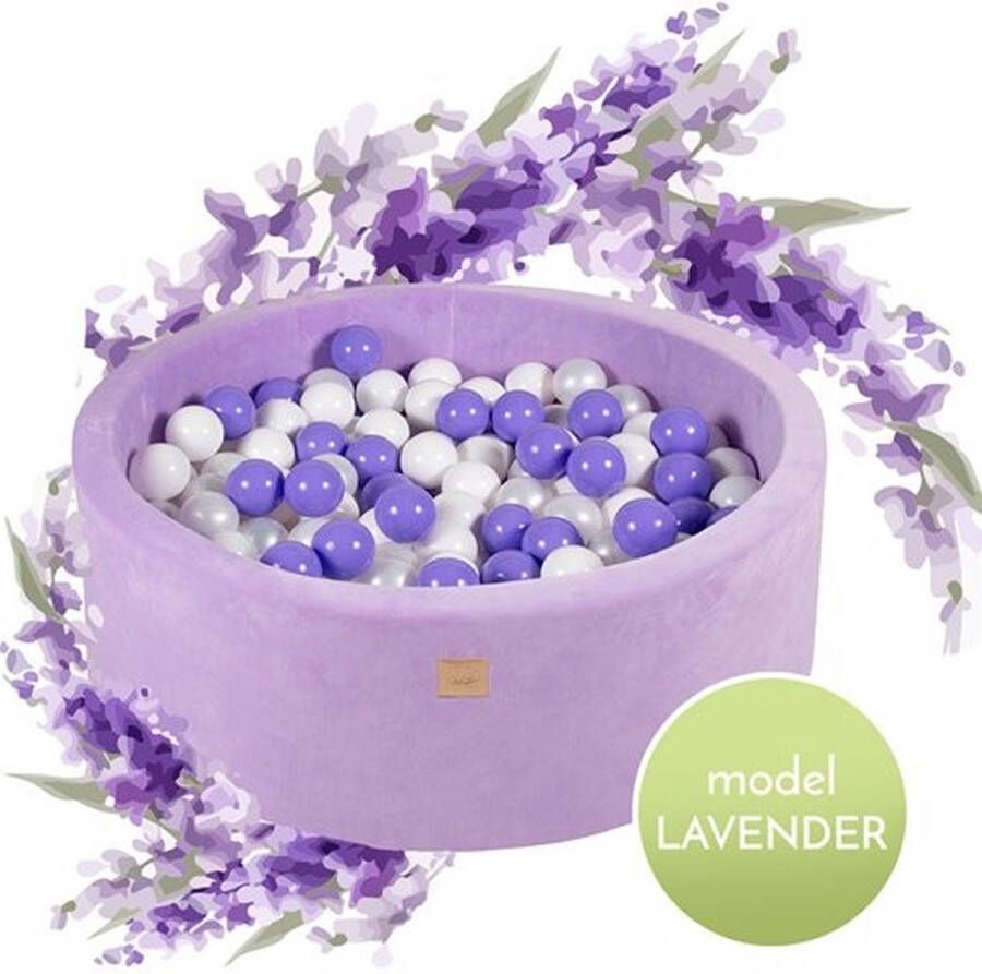 Kiddo Match Ballenbak fluweel Lavendel 30cm Ballen inbegrepen Vaderdag cadeau