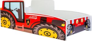 Kiddo Match Kinderbed Tractor rood 140x70 inclusief matras en lattenbodem Vaderdag cadeau
