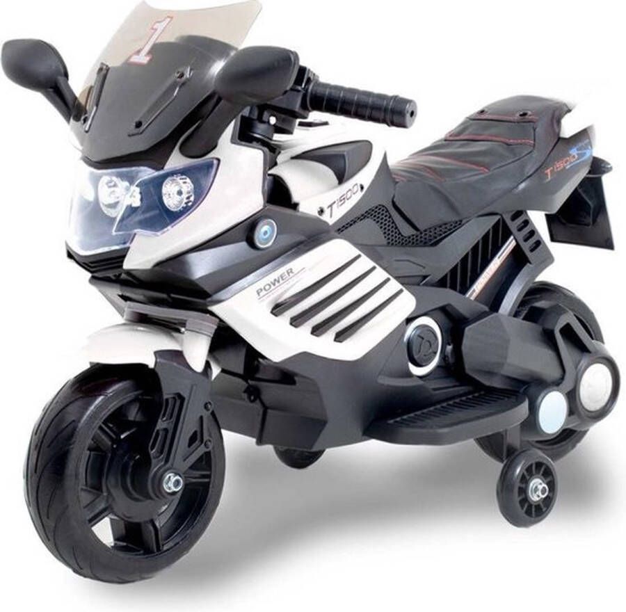 Kiddocruiser Elektrische Kindermotor Sportbike Wit 6V 1-3 jaar