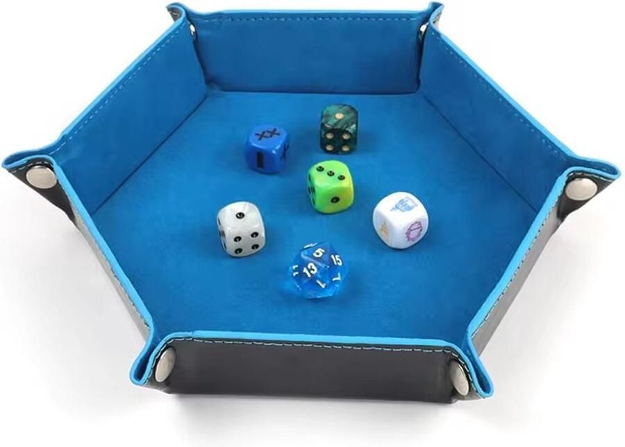 Kiddy's Dobbelsteenbak Pitjesbak dobbelbak 29 cm x 29 cm Zwart Blauw Kunstleder
