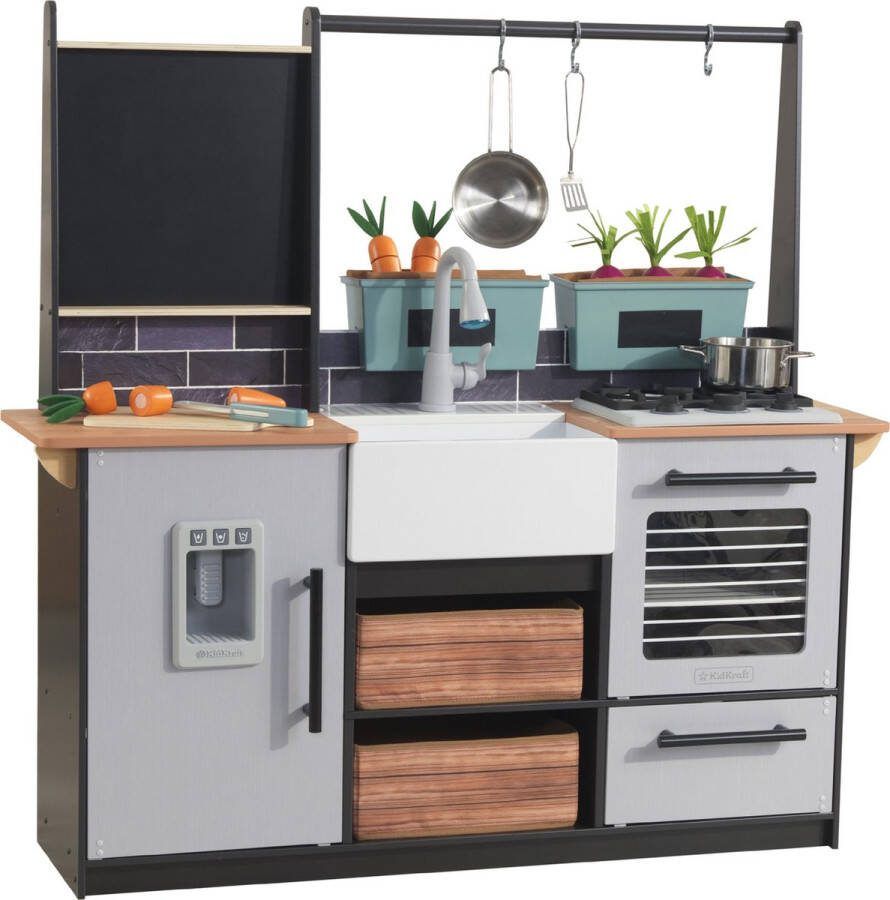 KidKraft Houten Farm to table kinderkeuken met 18 accessoires met licht en geluid