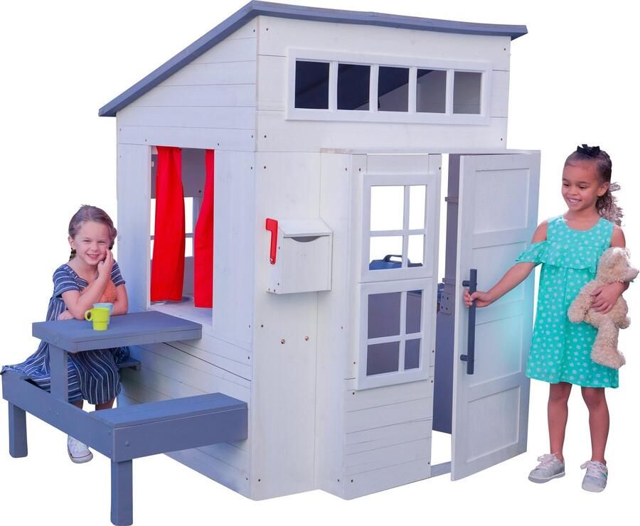 KidKraft Modern Buiten Speelhuis in Wit