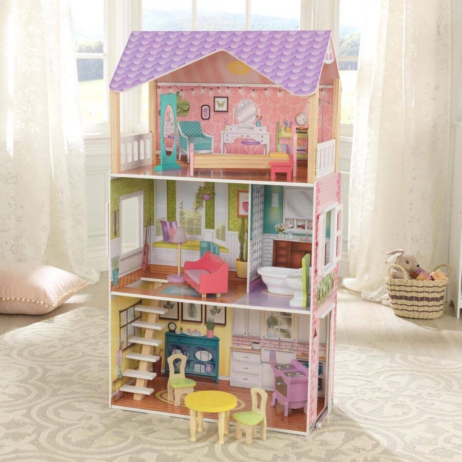 KidKraft Poppy Houten Poppenhuis met 11 accessoires