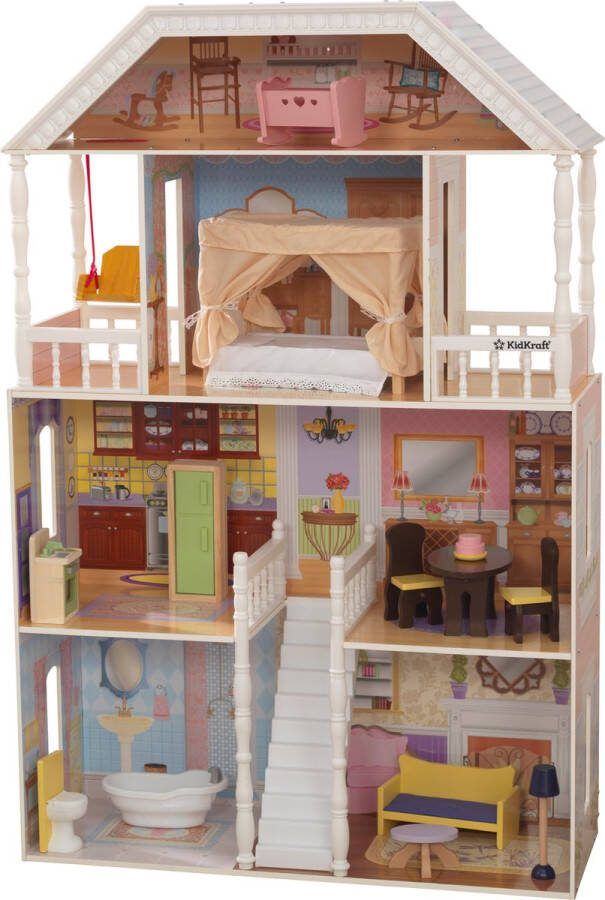 KidKraft Savannah Houten Poppenhuis met 14 accessoires