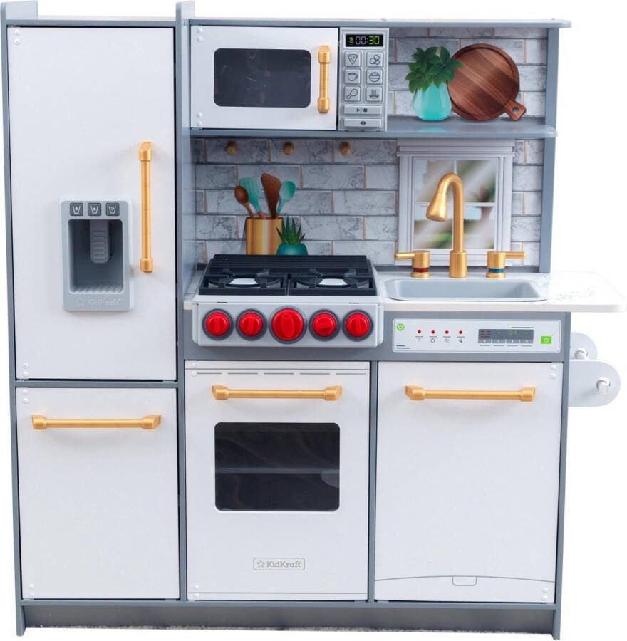 KidKraft Uptown Elite White Houten Kinderkeuken met licht en geluid