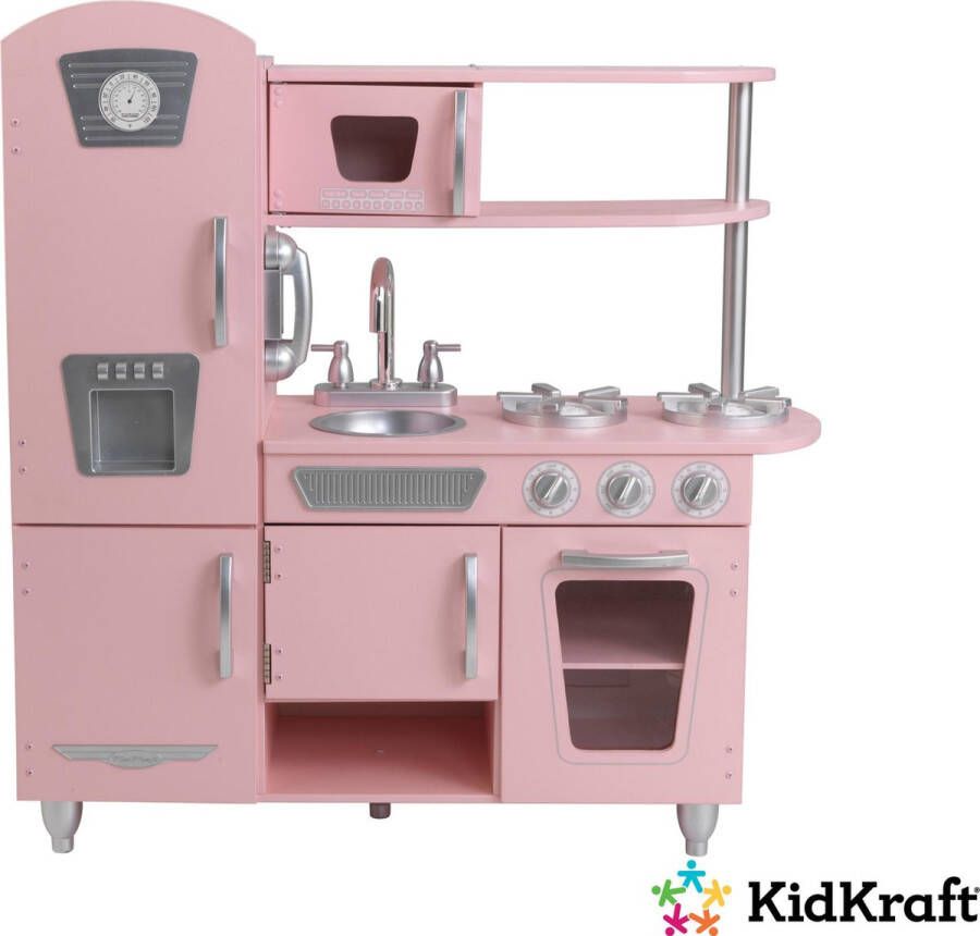 KidKraft Vintage Houten Keukentje Roze Speelkeuken
