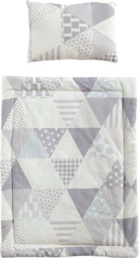 Kids Concept Bedset voor poppenbed grijs