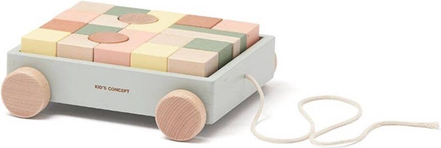 Kids Concept blokkenkar Edvin groen