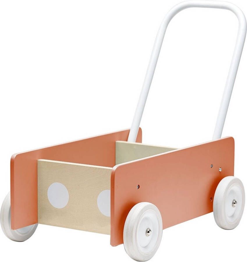 Kids Concept Wandelwagentje Donker Abrikoos Loopwagens Hout