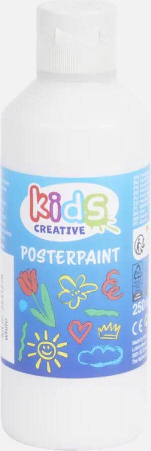 Kids Creative Plakkaatverf Kinderen Basiskleur Wit 250ml