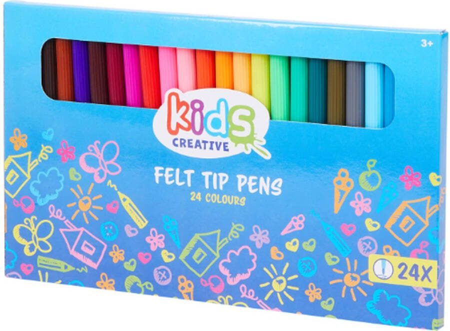 Kids Creative Viltstiften Kids Viltstiften Felt Tip Pens 24 colours
