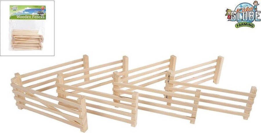Kids Globe Houten hekken (8 Stuks)