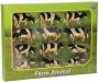 Kids GLOBE Zwart Bonte Koeien Set Staand en Liggend - Thumbnail 1