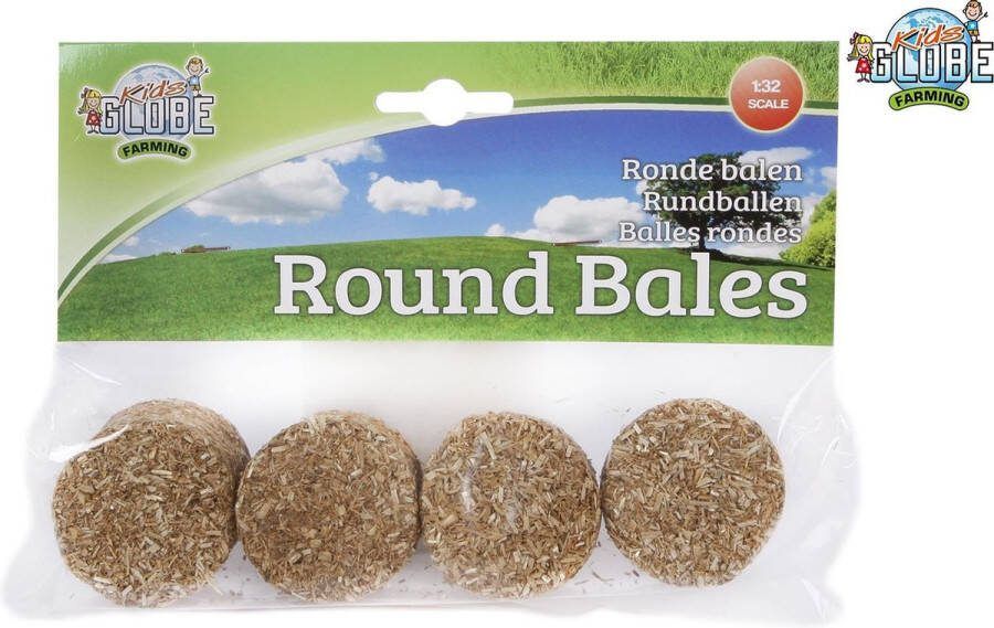 SinQel Ronde Balen Kids Globe 4 Stuks Schaal 1 -32 Speelfiguur Kids Globe