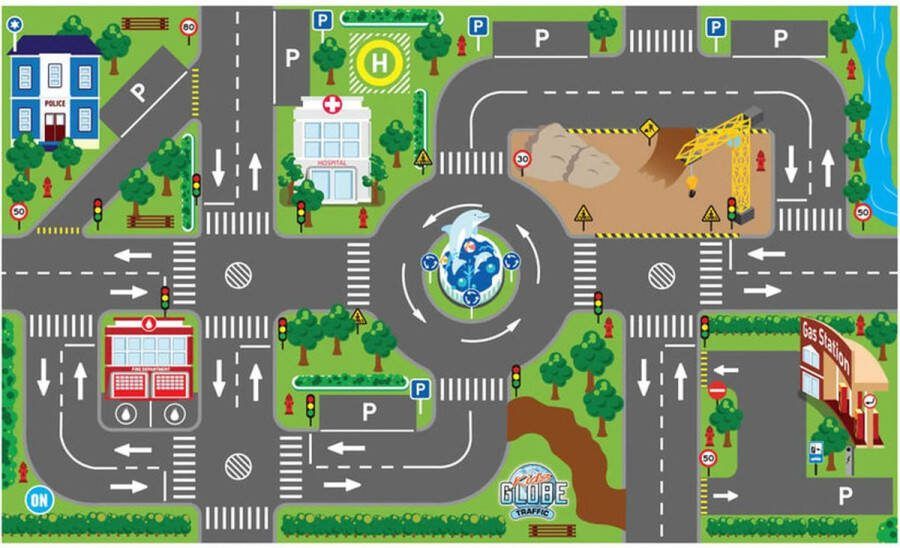 Coppens Verkeerskleed met led verkeerslichten 100x75cm