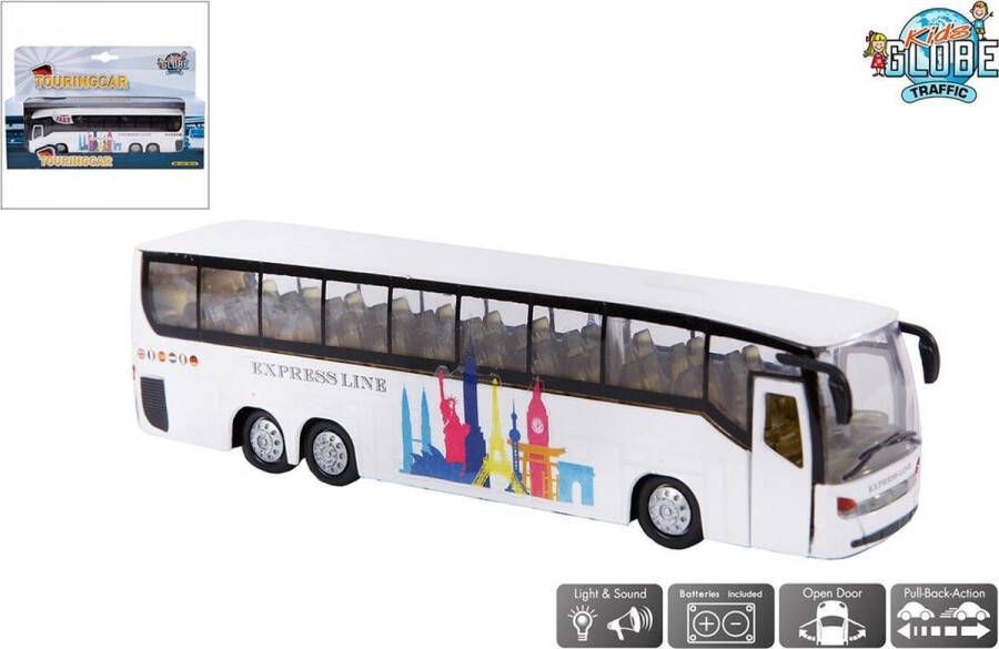 Coppens Kids Globe bus die cast met licht en geluid