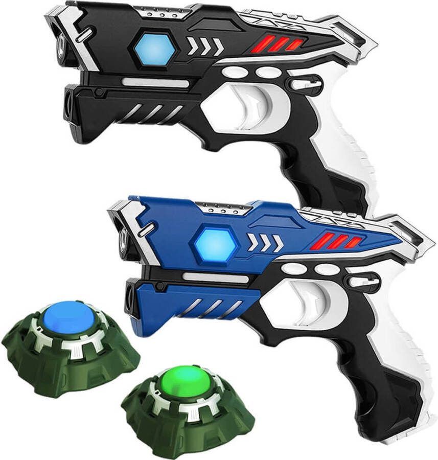 KidsTag Lasergame set: 2 Laserguns + 2 Targets. Lasergame set voor twee spelers