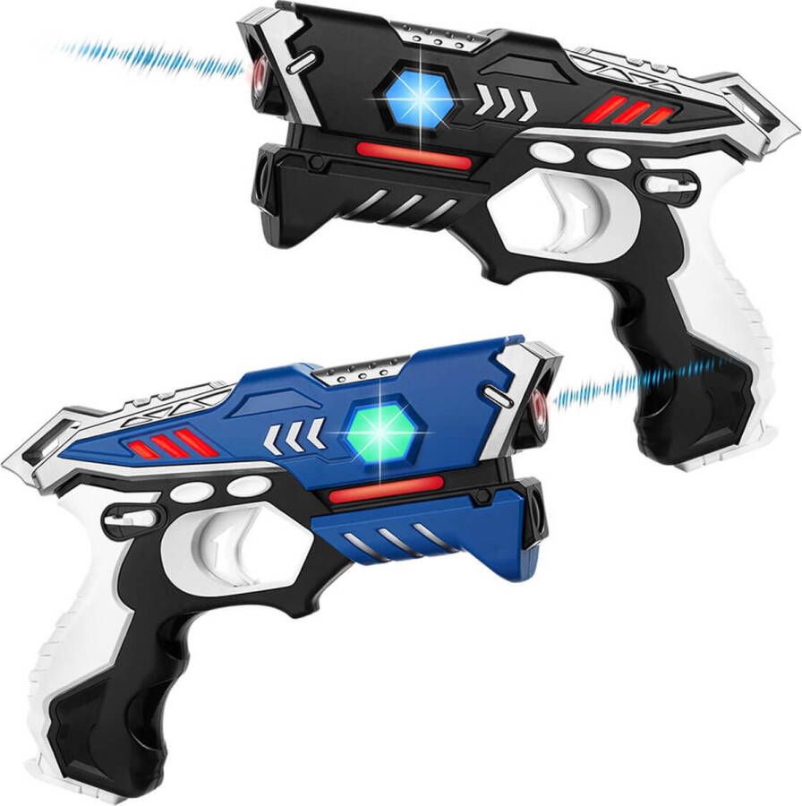 KidsTag lasergame set 2 laserguns Lasergun set voor kinderen Laser game speelgoed in exclusieve stoere kleuren