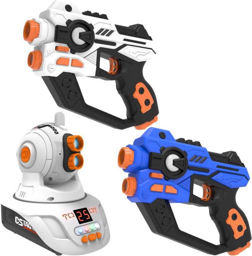 KidsTag lasergame set 2 Space laserguns + 1 projector Indoor en outdoor lasergame plezier voor 2 spelers