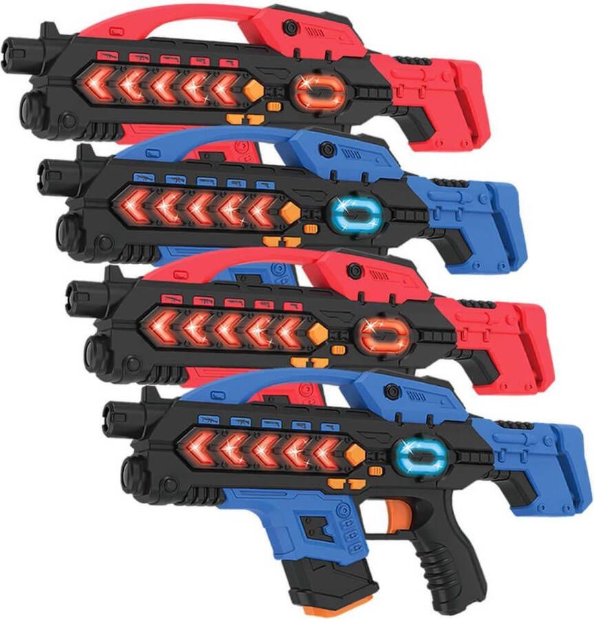 KidsTag Lasergame set met 4 lasergeweren Plus lasergame geweren met veel extra's
