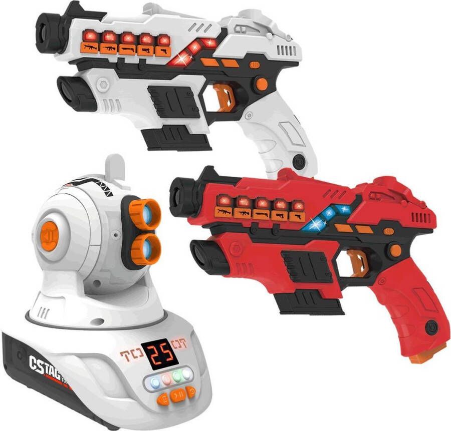 KidsTag Plus lasergame set: 2 Laserguns + projector outdoor & indoor lasergame spel