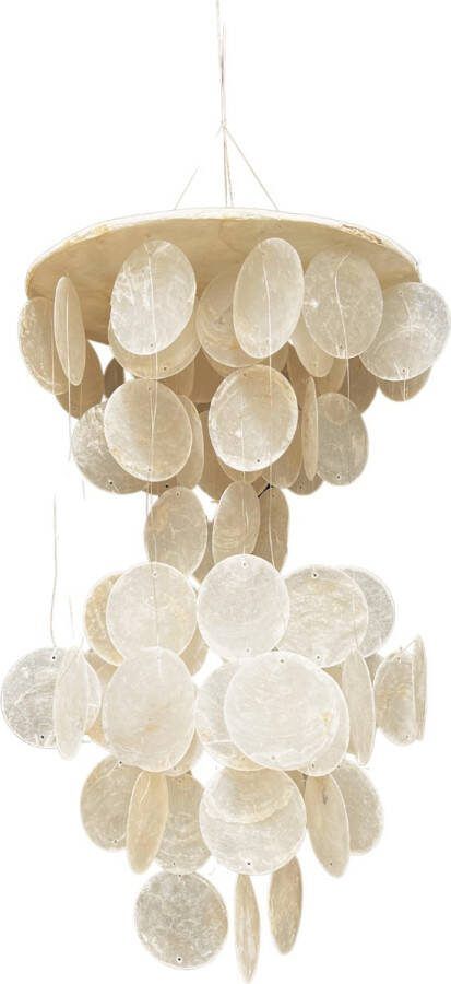 Kiek en Boor Schelpenhanger Windvanger Naturel schelpen Tuindecoratie Capiz parelmoer Windgong
