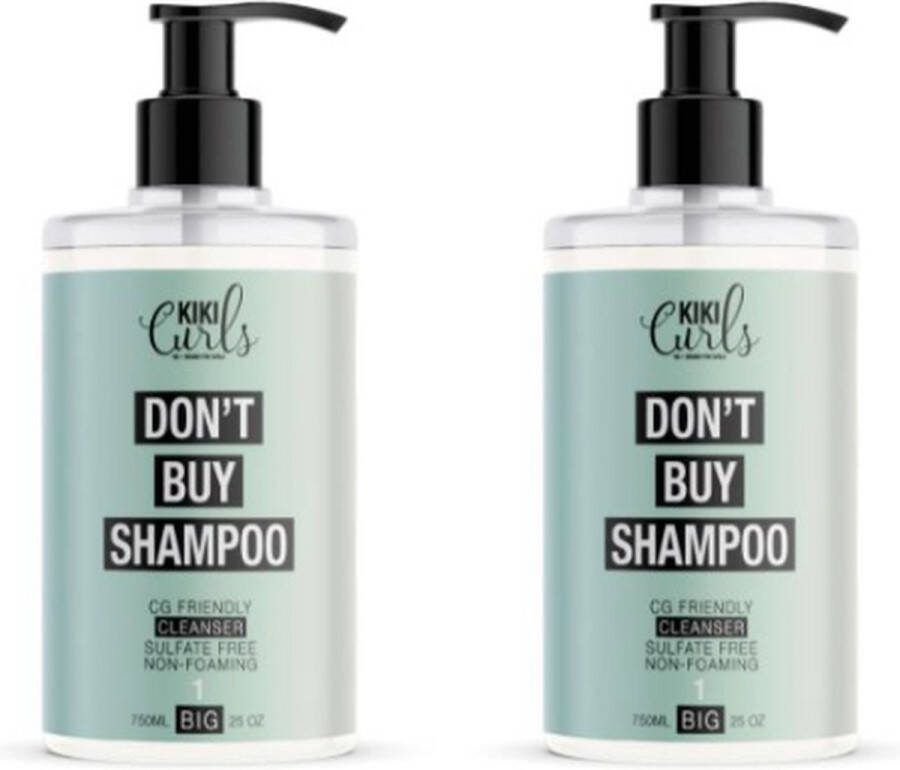 Kiki Curls Duo #1 Cleanser 2x 750ml Don't buy shampoo Extra voordelig