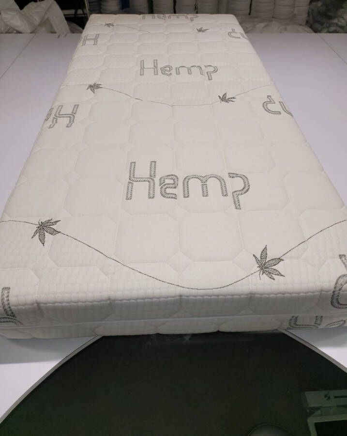 Kikishop HEMP Matrashoes met Rits 400 grams per M2 dacron-fiber- 160x200 16-18cm kern