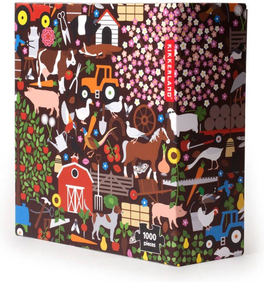 Kikkerland Studio Job legpuzzel Farm 1000 stukjes 68 x 50 cm