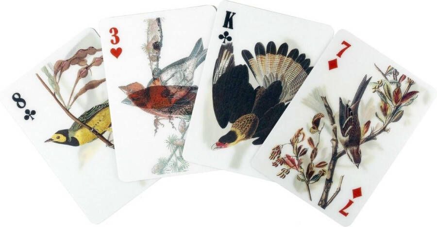 Kikkerland 3D Speelkaarten Vogels Kaartspel Pokerformaat Vogelplaatjes Gezelschapsspel Geschikt voor poker patience bridge blackjack pesten