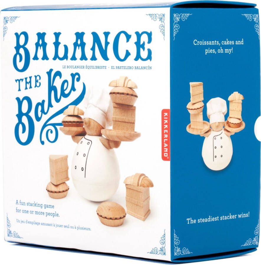 Kikkerland Actiespel Bordspel Breng de bakker in evenwicht Voor volwassenen en kinderen