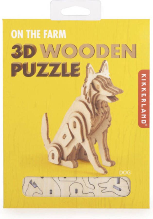 Kikkerland Dog 3D Wooden Puzzle