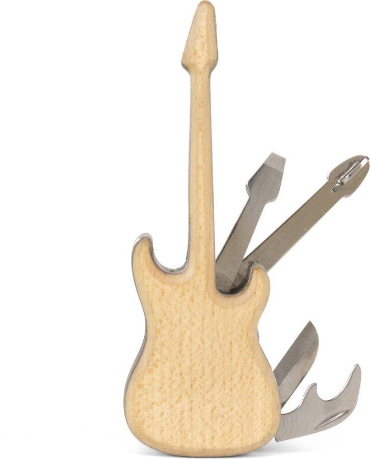 Kikkerland Gitaar Multitool Bevat schroevendraaiers flessenopener en mesje Cadeautip voor de muziekliefhebber