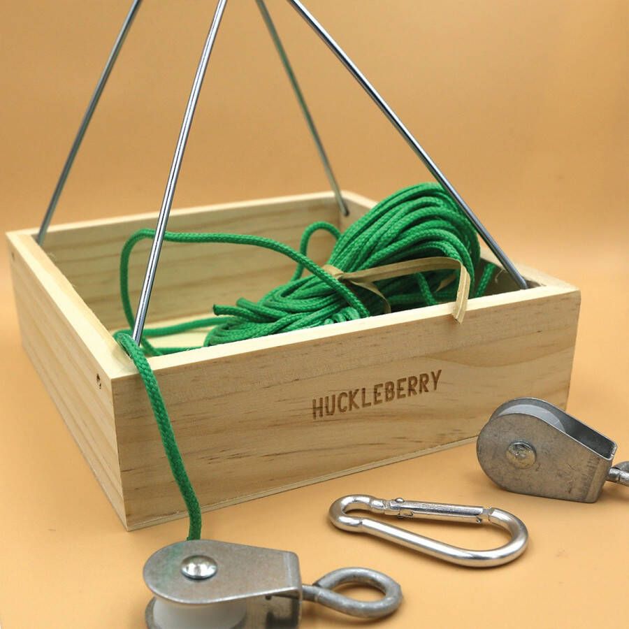 Kikkerland Huckleberry Cable Transport Maak je eigen kabel transport DIY bouwpakket Buitenspelen