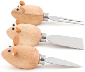 Kikkerland Kaasmessen Set van 3 Muizen design