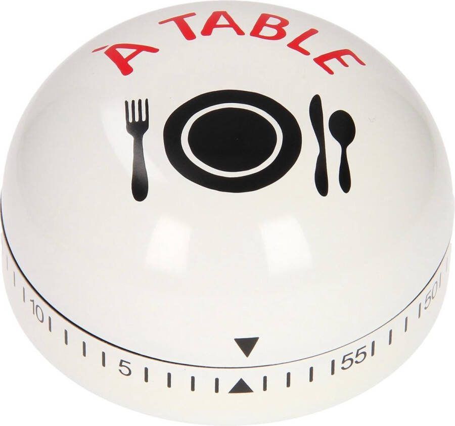 Kikkerland Kookwekker A table Timer – 7x7x4cm Timer voor Koken
