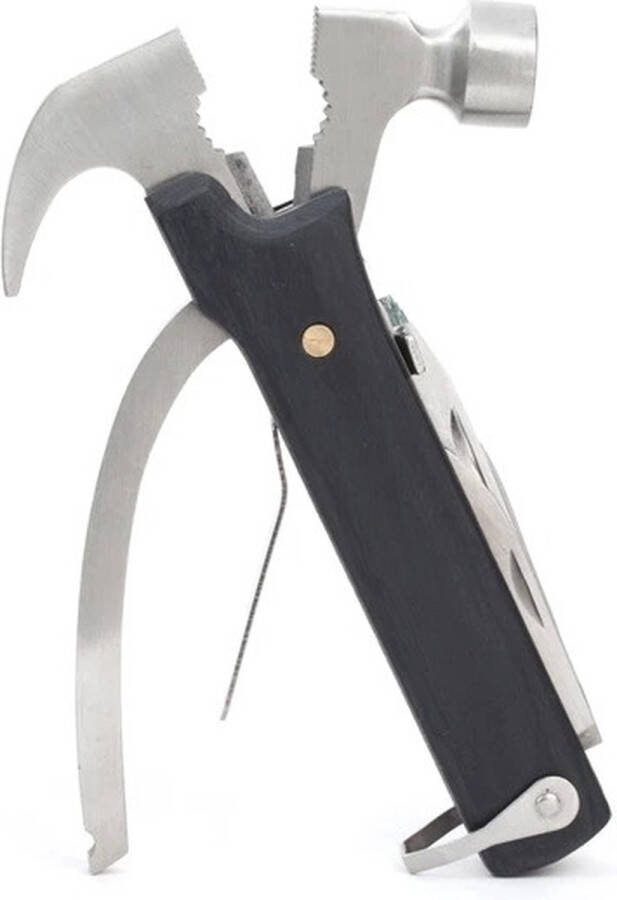 Kikkerland Multitool 10-In-1 Zwart Roestvrij staal