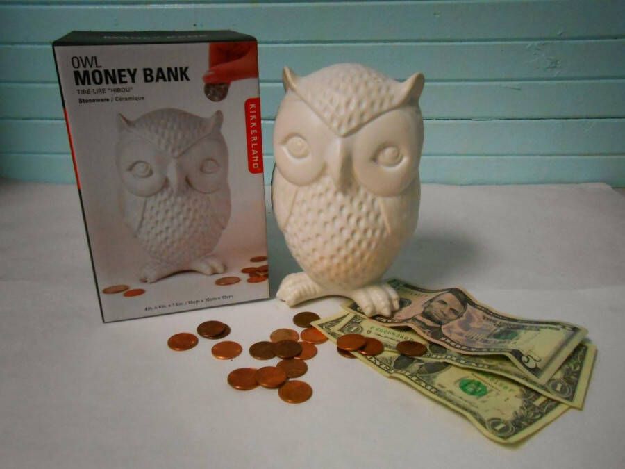 Kikkerland Owl Money Bank