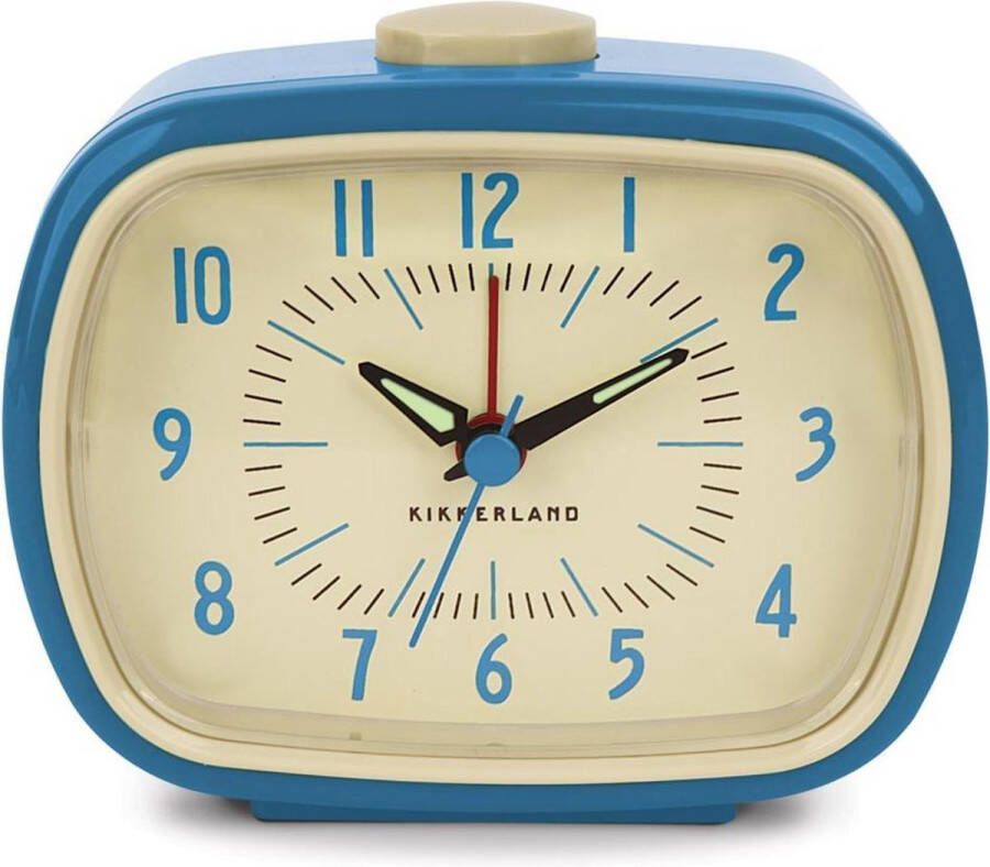 Kikkerland Retro Wekker Classic Alarm Clock Vintage Slaapkamer accessoire Blauw