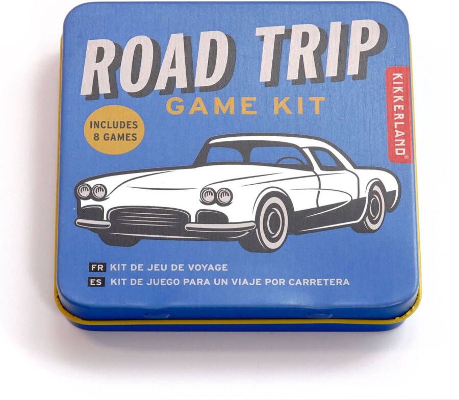 Kikkerland Road Trip Game kit Met 8 spelletjes voor onderweg Vakantie Reisspel