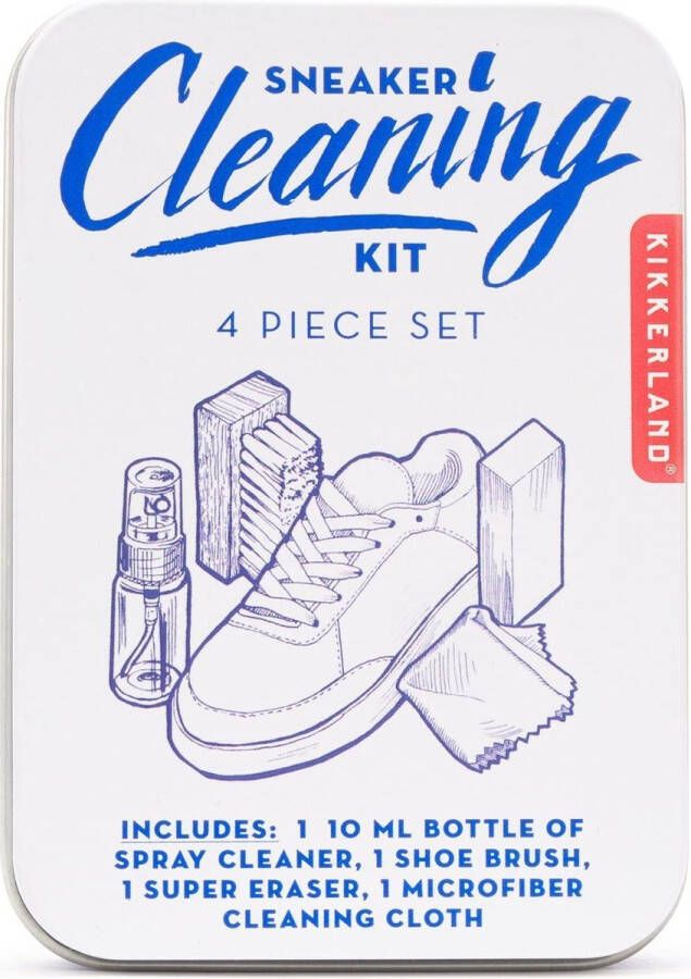 Kikkerland Sneaker Cleaning Kit Vlekken verwijderen Bevat schoonmaakspray borsteltje microvezeldoek spons