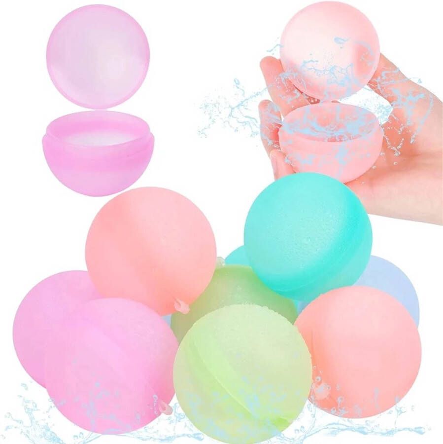 KimDo Herbruikbare waterballonnen zelfsluitend 12 stuks waterbal waterspeelgoed duikspeelgoed tiktok herbruikbare waterballon jongens meisjes kinderen voor buiten voor in het zwembad
