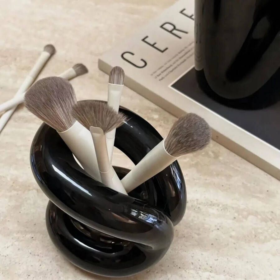 KimDo Makeup kwasten houder Zwart opbergen accessoires organiser opbergsysteem make-up Tandenborstelhouders Tandenborstel Organiser
