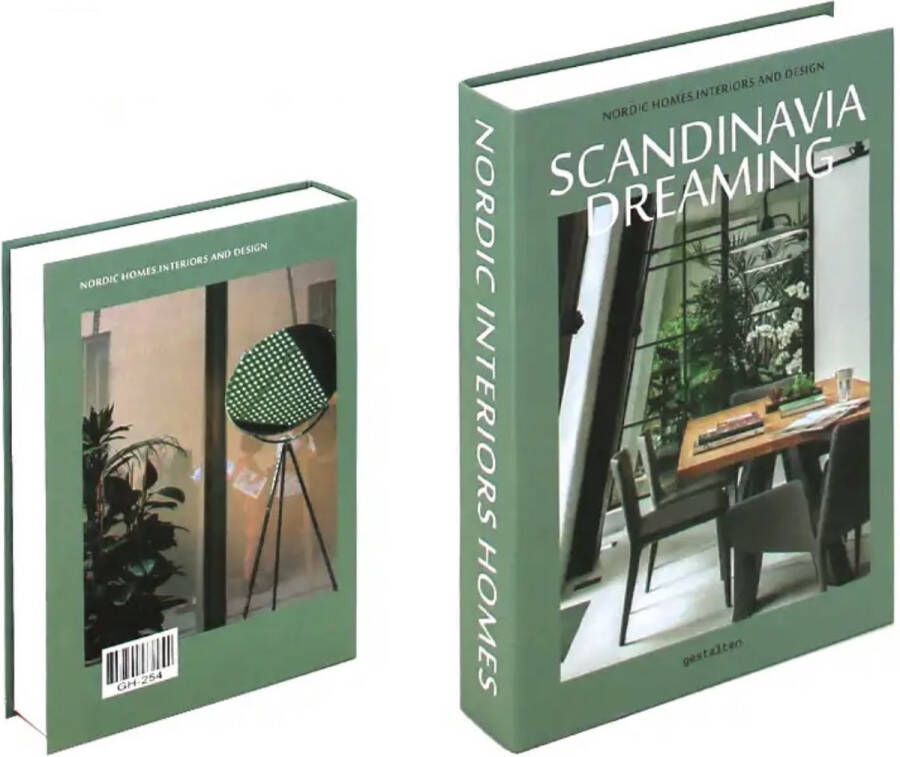 KimDo Opberg boek Scandinavia dreaming Groen Opbergbox Opbergdoos Decoratie woonkamer Boeken Nep boek Opbergboek