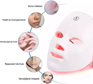 KimDo Professioneel led masker voor huidverzorging 7 soorten lichttherapie Oplaadbaar led Gezichtsmasker Anti rimpel acne verwijderen huidverjongingsapparaat verjongings apparaaat Facelift Apparaat