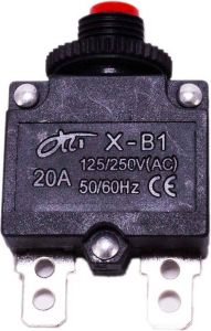 Kinderauto-onderdelen 20A Automatische zekering met reset knop voor elektrische kinderauto kindermotor kinderquad kindertractor accuvoertuig